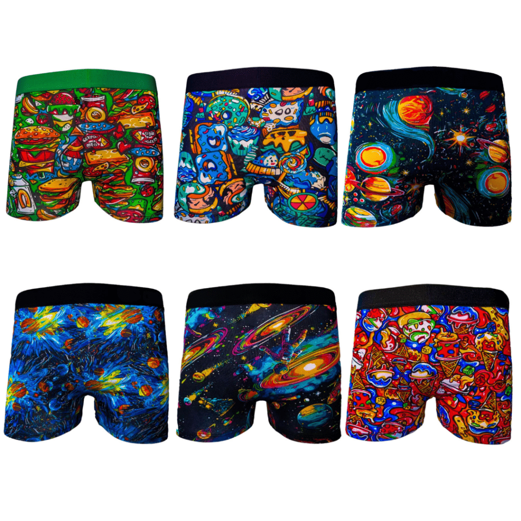 Mix Barevných Boxerek | 6 KUSŮ [M-2XL]