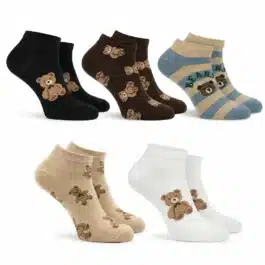 Sada Medvědích Krátkých Ponožek | 5 PÁRŮ [35-41]